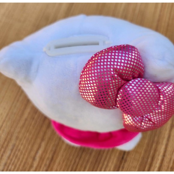 Hello Kitty Plush BANK Figural Piggy Bank Molded Plastic coin stopper 8" NWOT - Picture 4 of 9